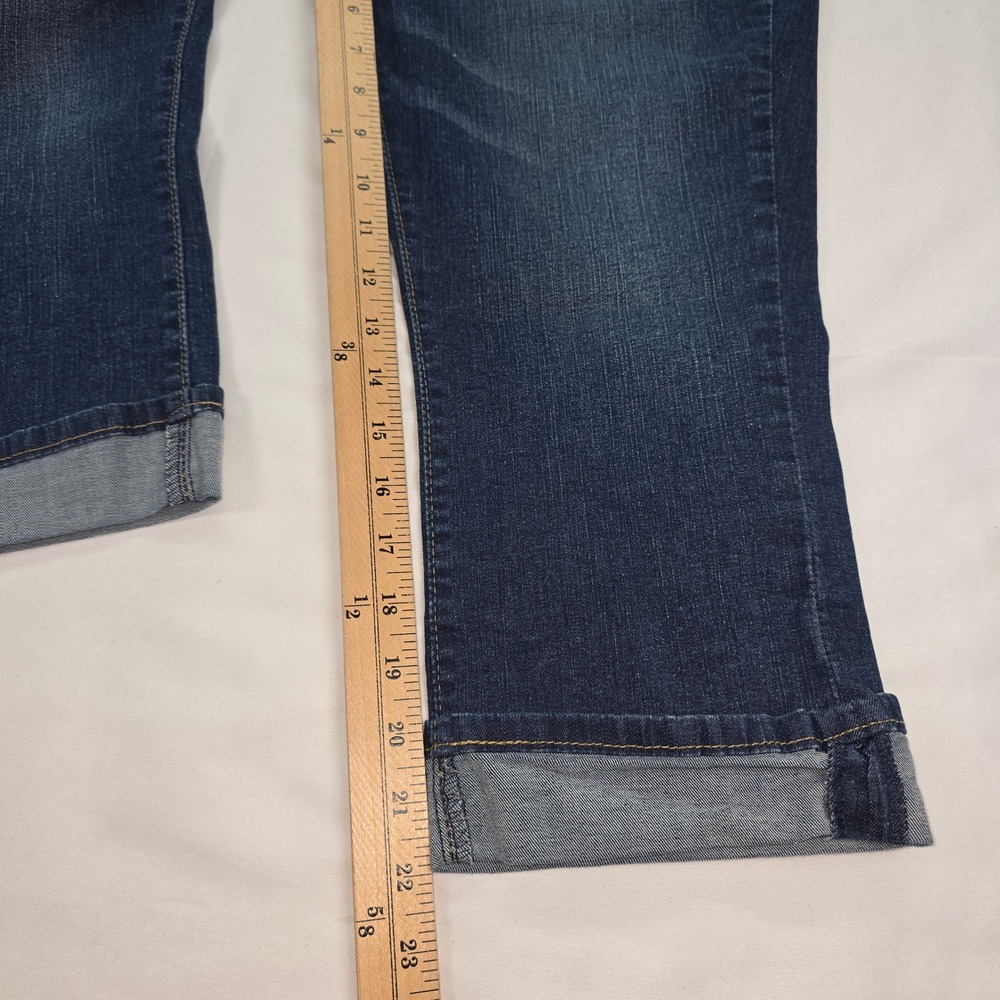 Signature by Levi Strauss Gold Label Mid Rise Capri‎ Jeans Blue Womens 16 W33 - Picture 4 of 7
